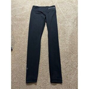 Active Research Black Workout Leggings with Zipper Pocket on Back - Size Small